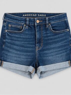 American Eagle Ne(x)t Level Stretch High-Rise Shortie Denim Shorts Size 6